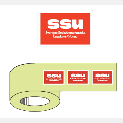 Rulle med klistermärken SSU