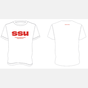 T-shirt Vit SSU-logga + Hjärtat till vänster